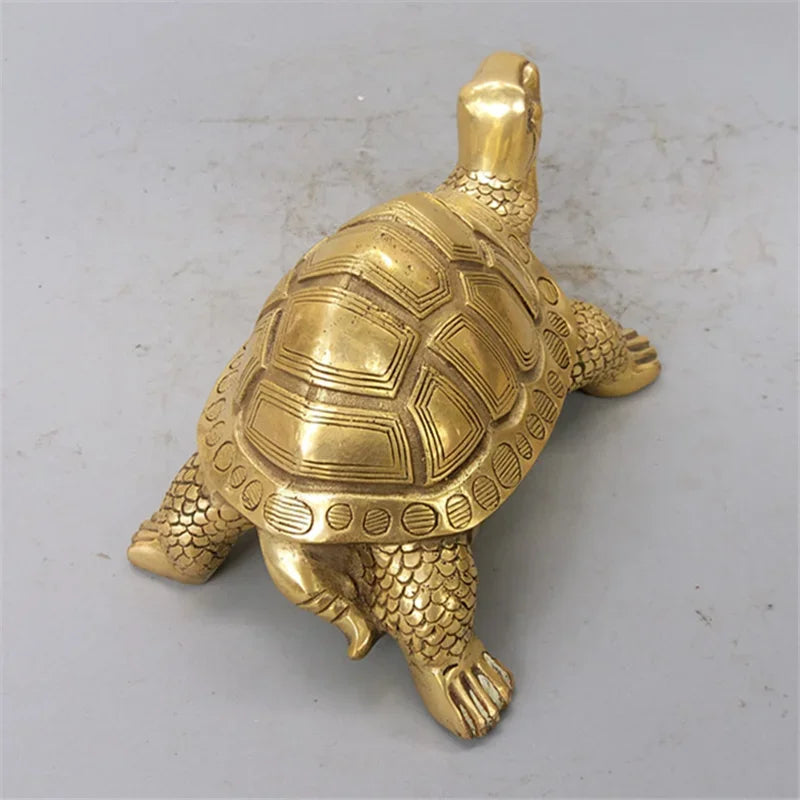 Schildkrötenfigur | Messing Handgefertigtes Feng Shui Amulett | Verschiedene Größen