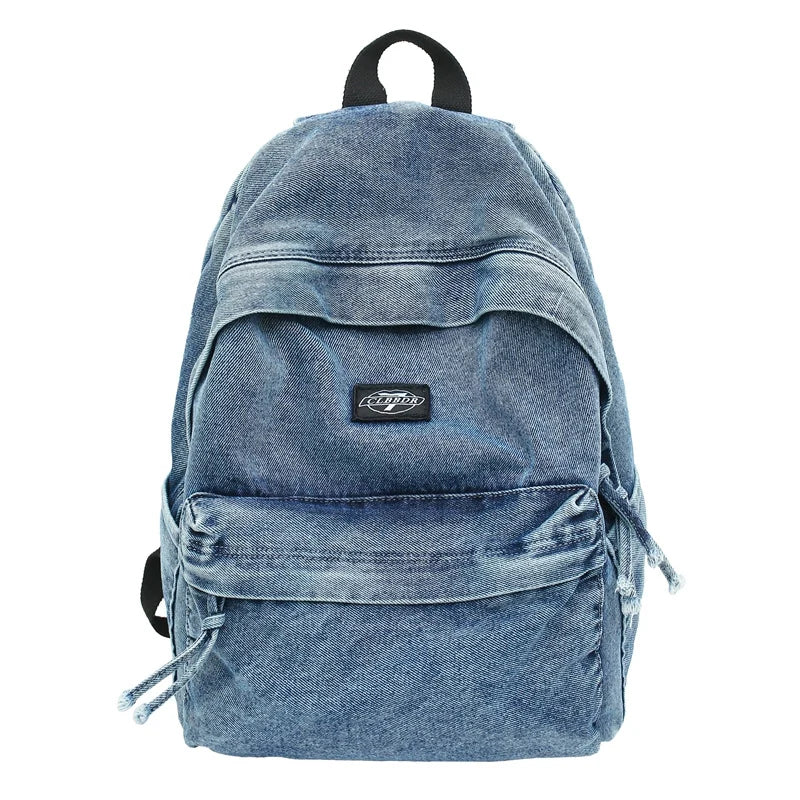 School Backpack | Denim, Spacious Interior & Padded Straps