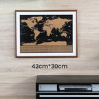 Scratch-Off World Map | Gold Foil & Colorful Countries