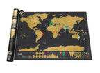 Scratch-Off World Map | Gold Foil & Colorful Countries