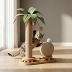 Scratching Post | Palm Design & Sisal Scratching Surface