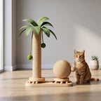 Scratching Post | Palm Design & Sisal Scratching Surface