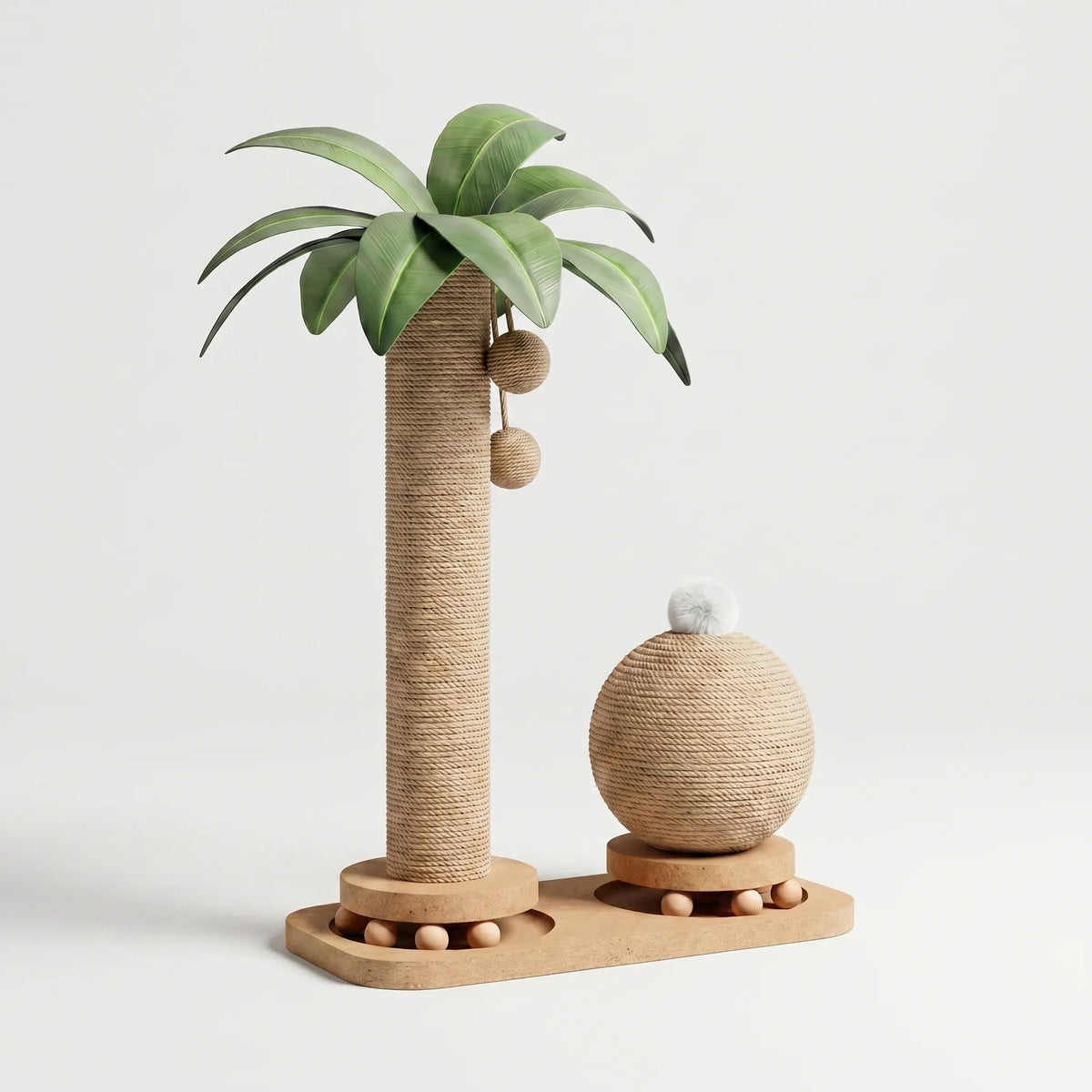Scratching Post | Palm Design & Sisal Scratching Surface