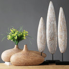 Sculpted Vase | Hand-Sculpted Textured Wood-Look | Medium & Large