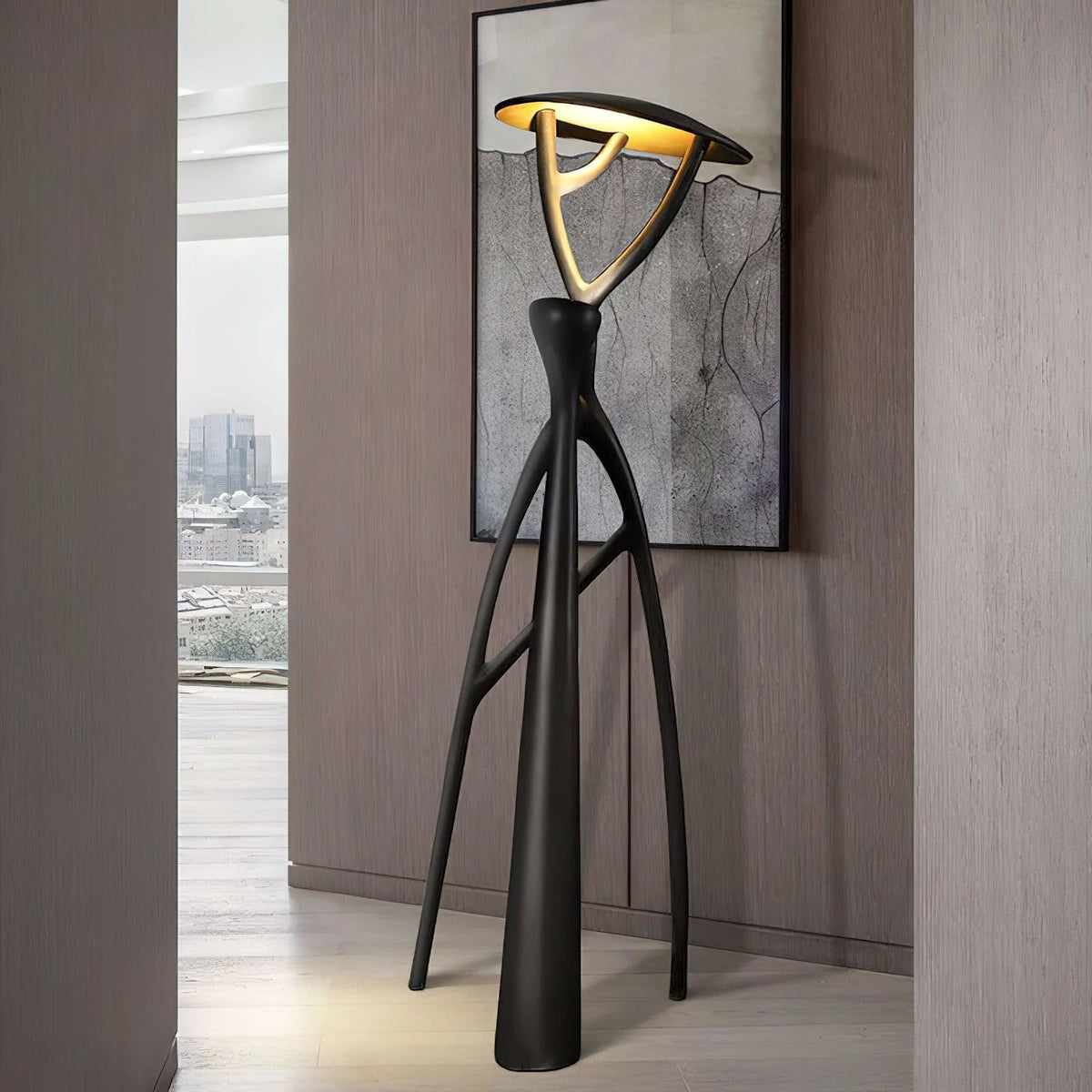 Sculptural Floor Lamp | Integrated LED & Fiberglass Body