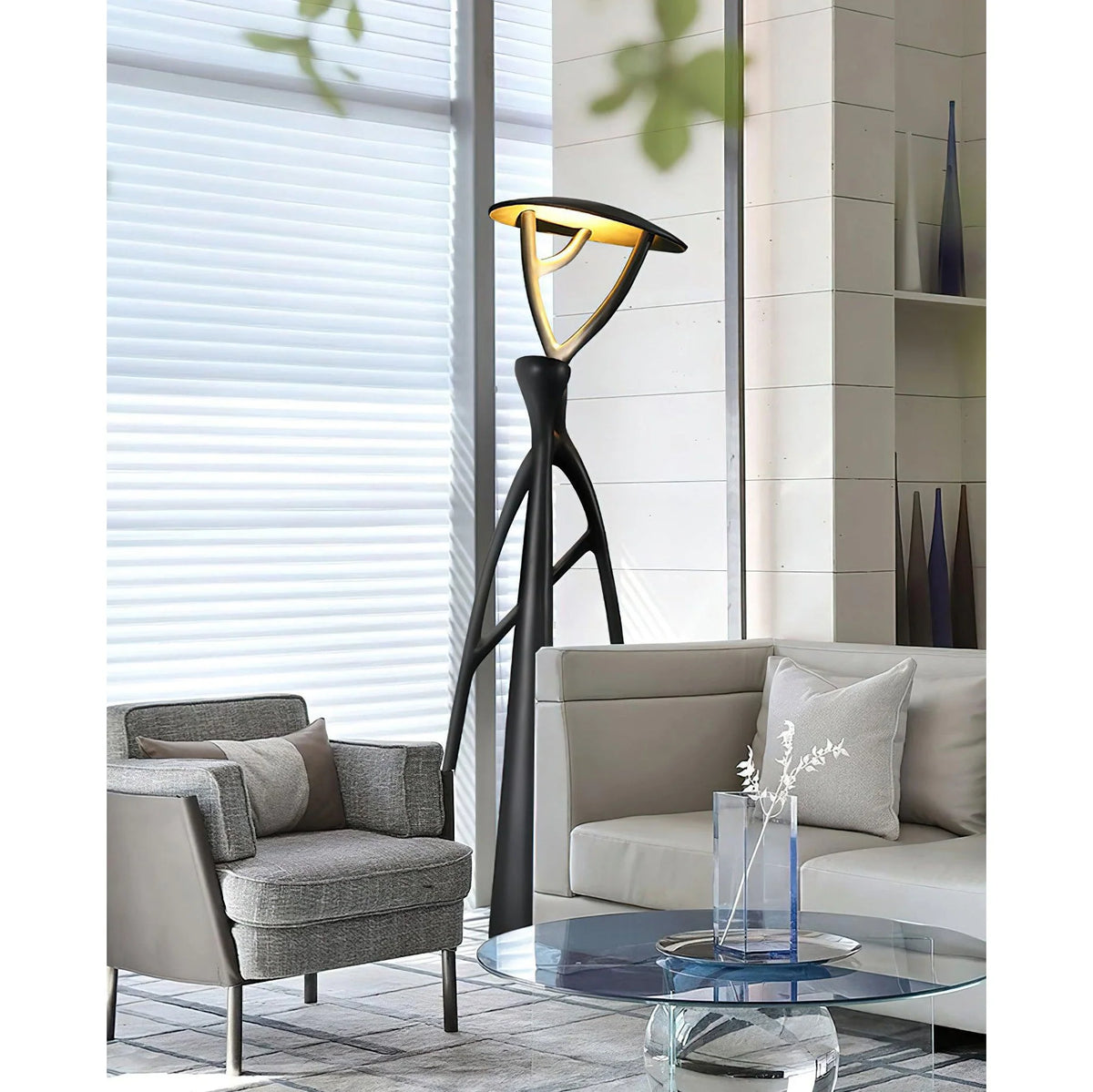 Sculptural Floor Lamp | Integrated LED & Fiberglass Body