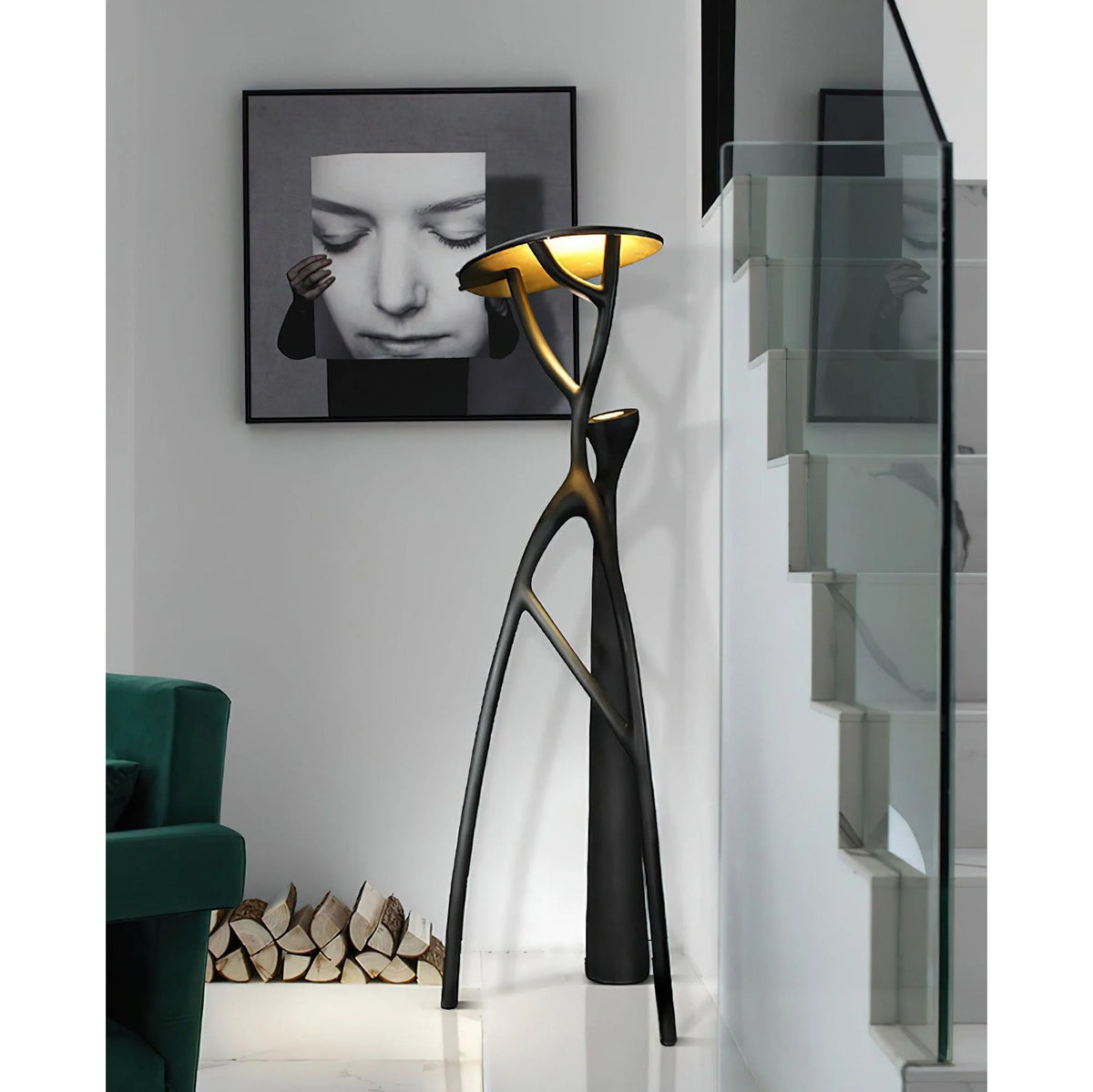 Sculptural Floor Lamp | Integrated LED & Fiberglass Body