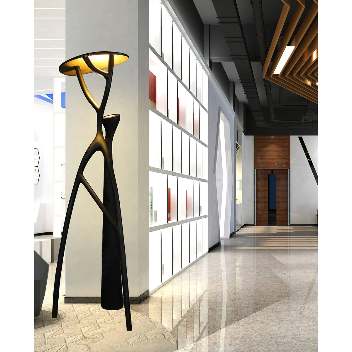 Sculptural Floor Lamp | Integrated LED & Fiberglass Body