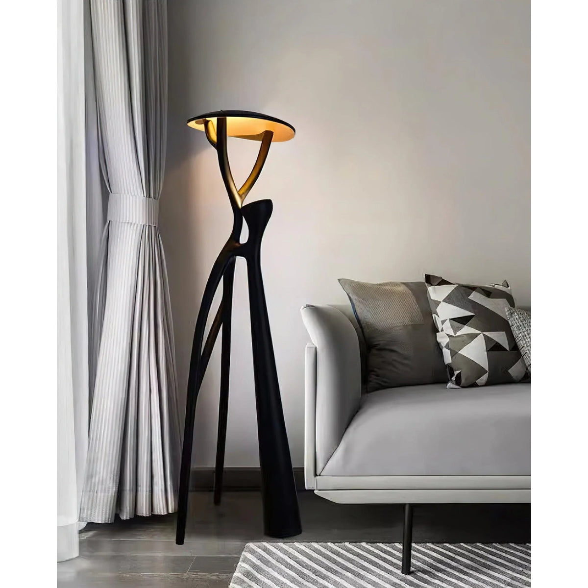 Sculptural Floor Lamp | Integrated LED & Fiberglass Body