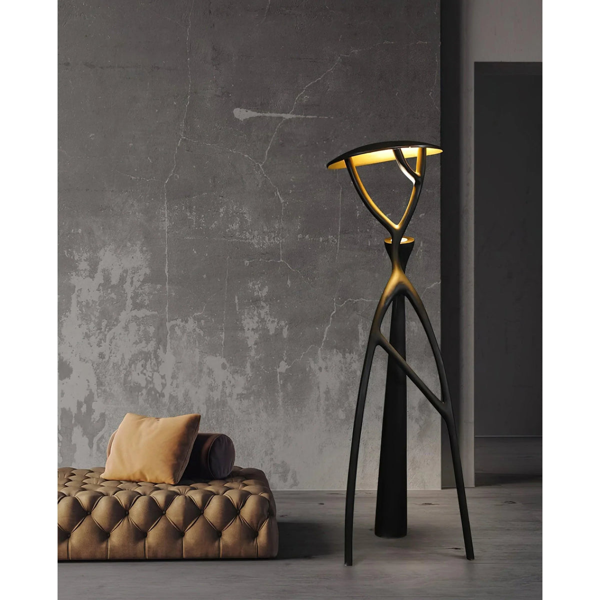 Sculptural Floor Lamp | Integrated LED & Fiberglass Body