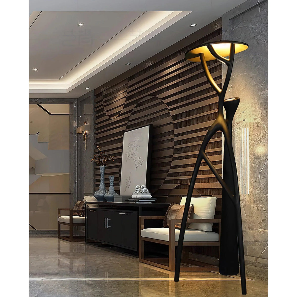Sculptural Floor Lamp | Integrated LED & Fiberglass Body