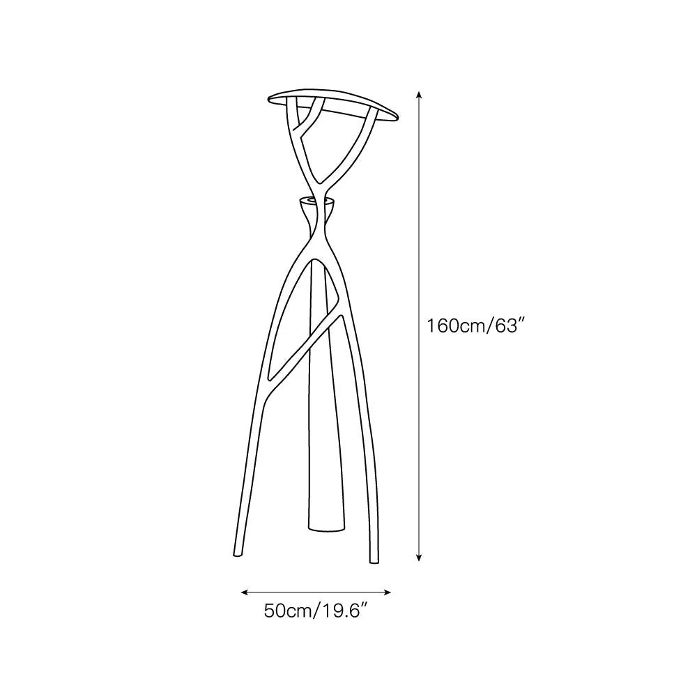 Sculptural Floor Lamp | Integrated LED & Fiberglass Body
