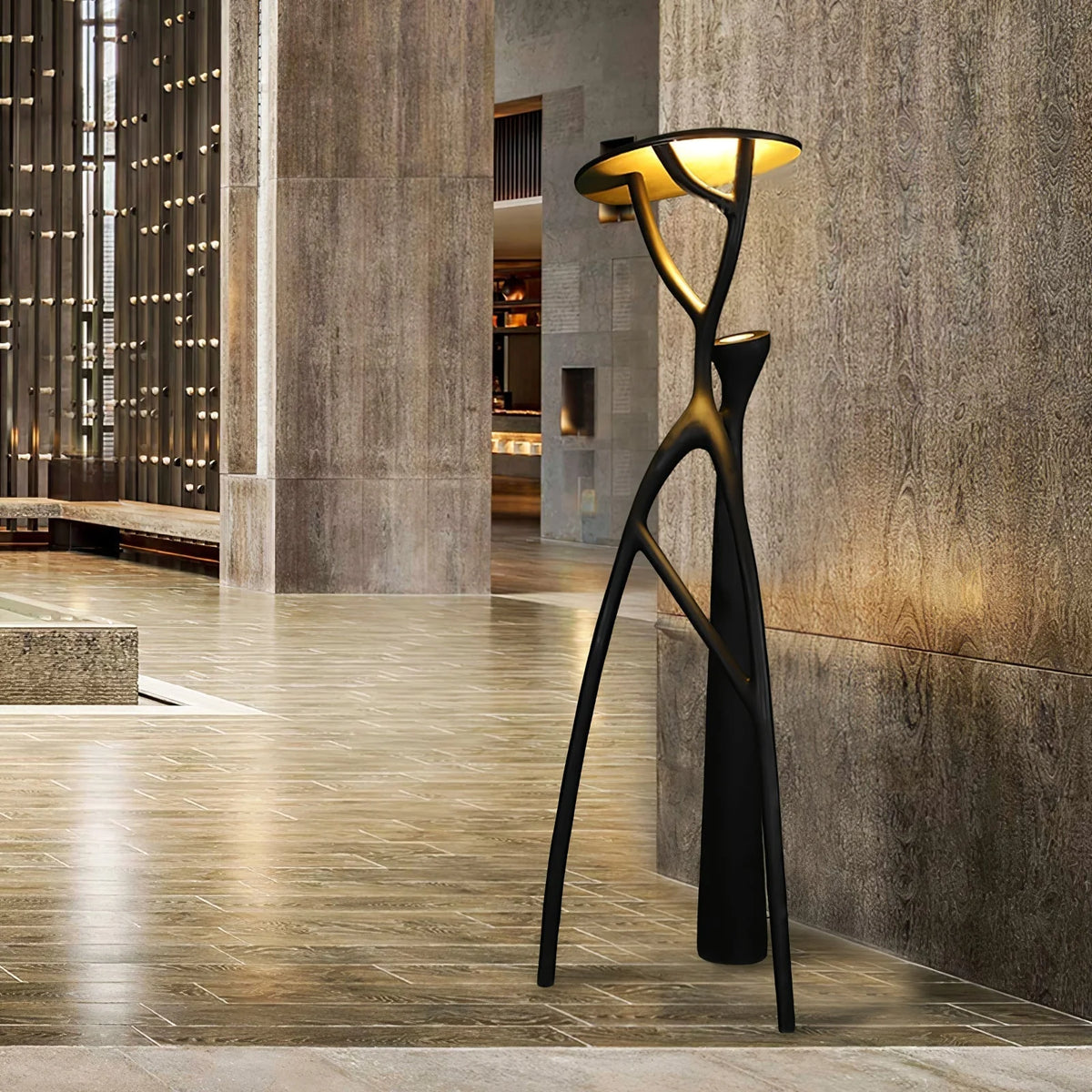Sculptural Floor Lamp | Integrated LED & Fiberglass Body