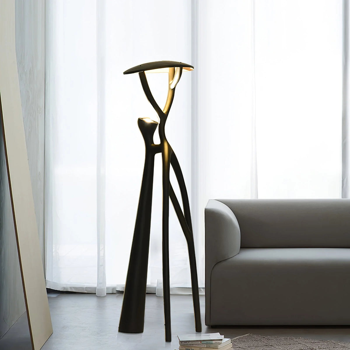 Sculptural Floor Lamp | Integrated LED & Fiberglass Body