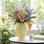 Sculptural Vase | Handblown Ribbed Glass | Small & Large