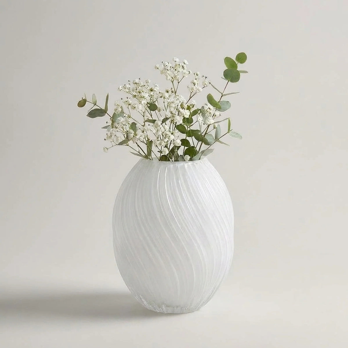 Sculptural Vase | Handblown Ribbed Glass | Small & Large
