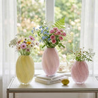 Sculptural Vase | Handblown Ribbed Glass | Small & Large