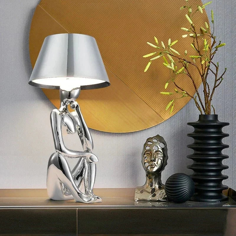 Sculpture Table Lamp | Cordless & Rechargeable Sculptural Base