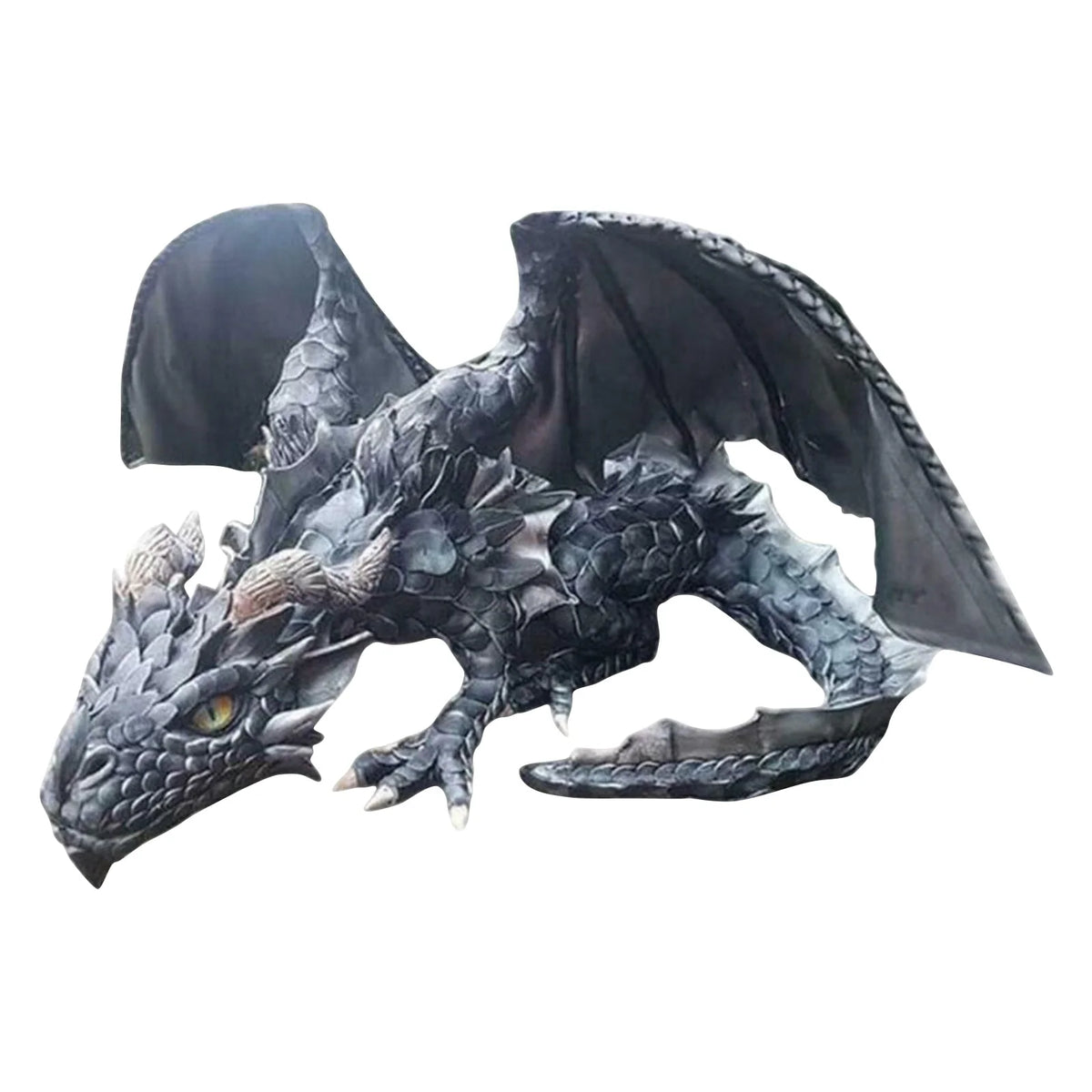Dragon Garden Statue | Gothic Seated Sculpture | Weather-Resistant