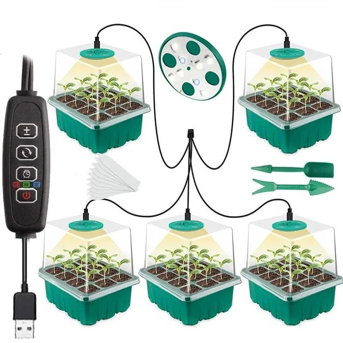 Seed Starter Tray | Full-Spectrum Grow Light | Raised Dome
