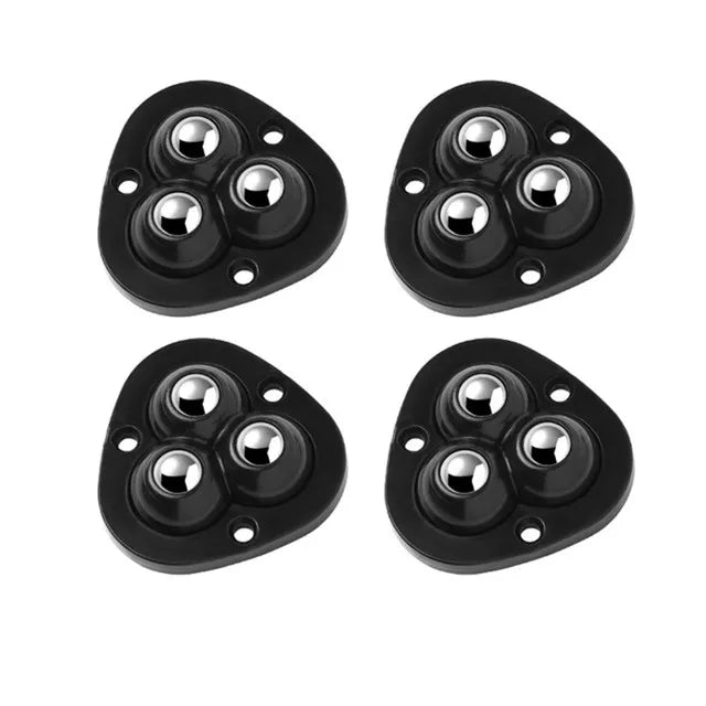 Self-Adhesive Castors | 360° Swivel & Stainless Steel Balls | Set of 4