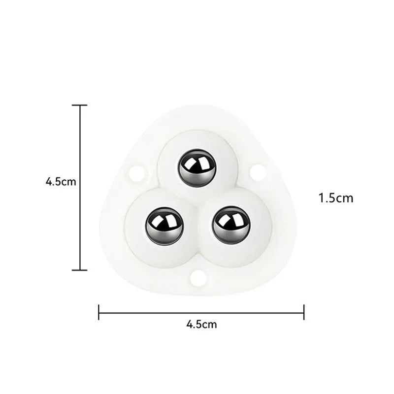 Self-Adhesive Castors | 360° Swivel & Stainless Steel Balls | Set of 4