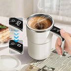 Self-Stirring Coffee Mug | Magnetic Stirring & LED Temperature Display | 380 ml