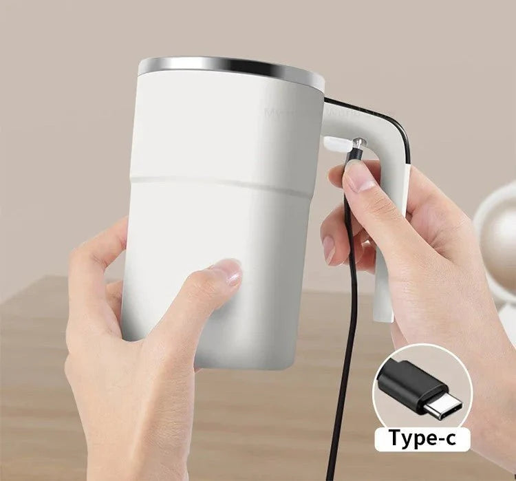 Self-Stirring Coffee Mug | Magnetic Stirring & LED Temperature Display | 380 ml
