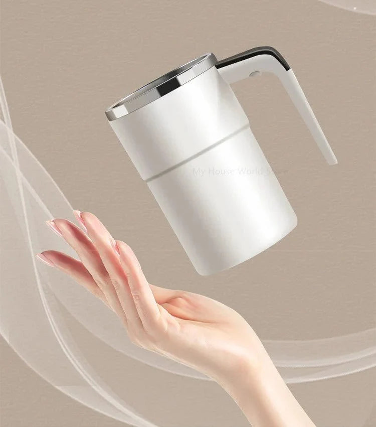 Self-Stirring Coffee Mug | Magnetic Stirring & LED Temperature Display | 380 ml