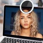 Selfie Ring Light | Clip-On Adjustable Brightness & Rechargeable