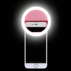 Selfie Ring Light | Clip-On Adjustable Brightness & Rechargeable