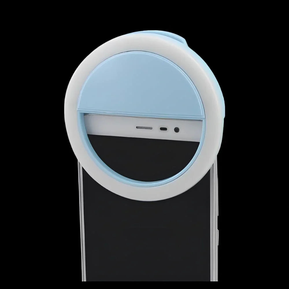 Selfie Ring Light | Clip-On Adjustable Brightness & Rechargeable