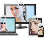 Selfie Ring Light | Clip-On Adjustable Brightness & Rechargeable