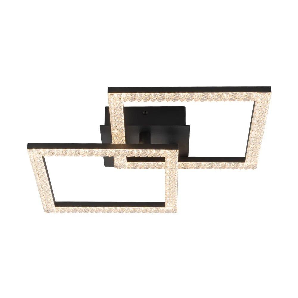 Semi-Flush Ceiling Light | Integrated LED, Warm 3000K & Diamond-Style Diffuser