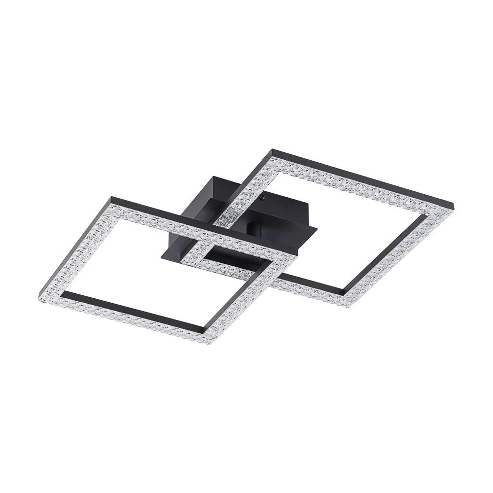 Semi-Flush Ceiling Light | Integrated LED, Warm 3000K & Diamond-Style Diffuser