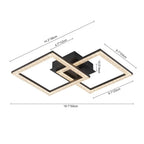Semi-Flush Ceiling Light | Integrated LED, Warm 3000K & Diamond-Style Diffuser