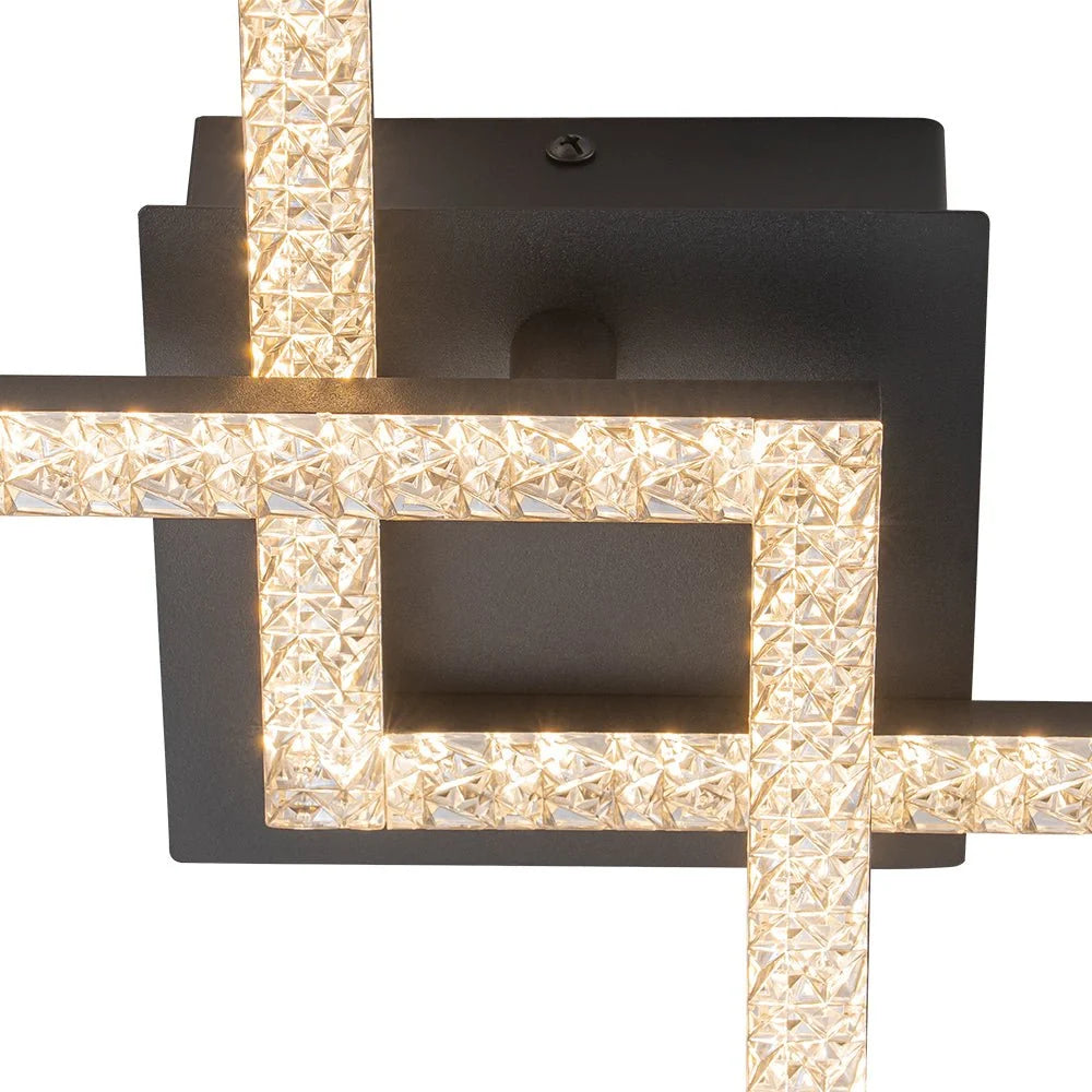Semi-Flush Ceiling Light | Integrated LED, Warm 3000K & Diamond-Style Diffuser