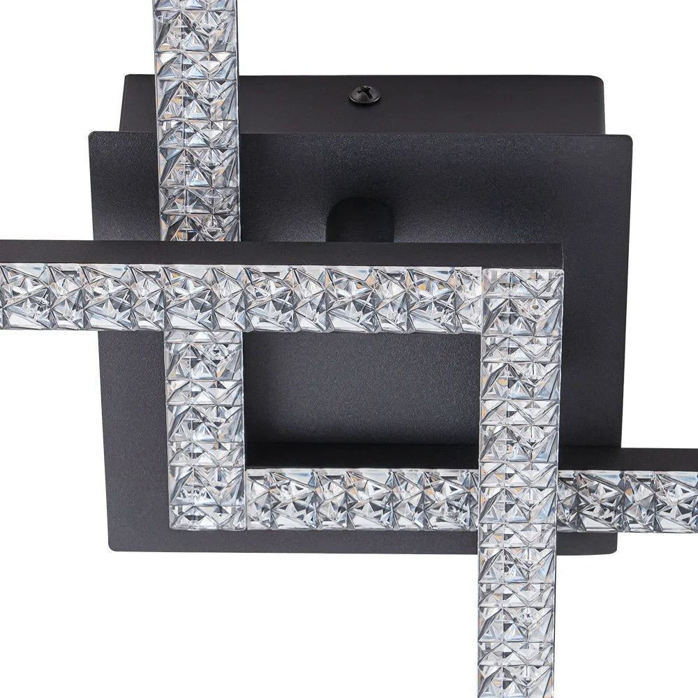 Semi-Flush Ceiling Light | Integrated LED, Warm 3000K & Diamond-Style Diffuser