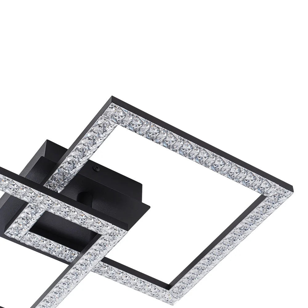 Semi-Flush Ceiling Light | Integrated LED, Warm 3000K & Diamond-Style Diffuser