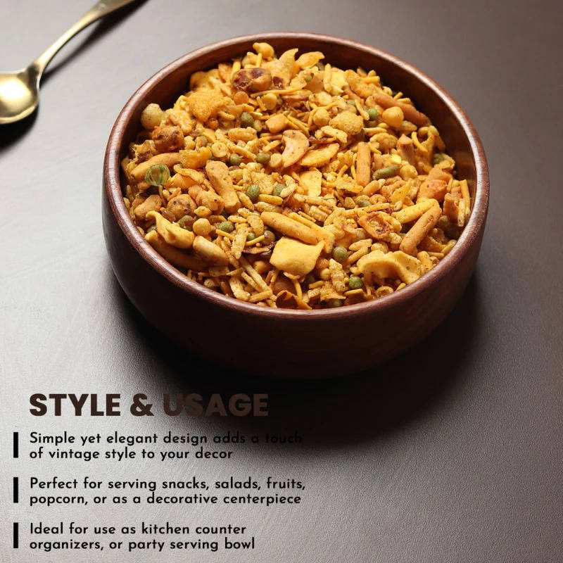 Serving Bowl | Solid Walnut & Polished Food-Grade Finish