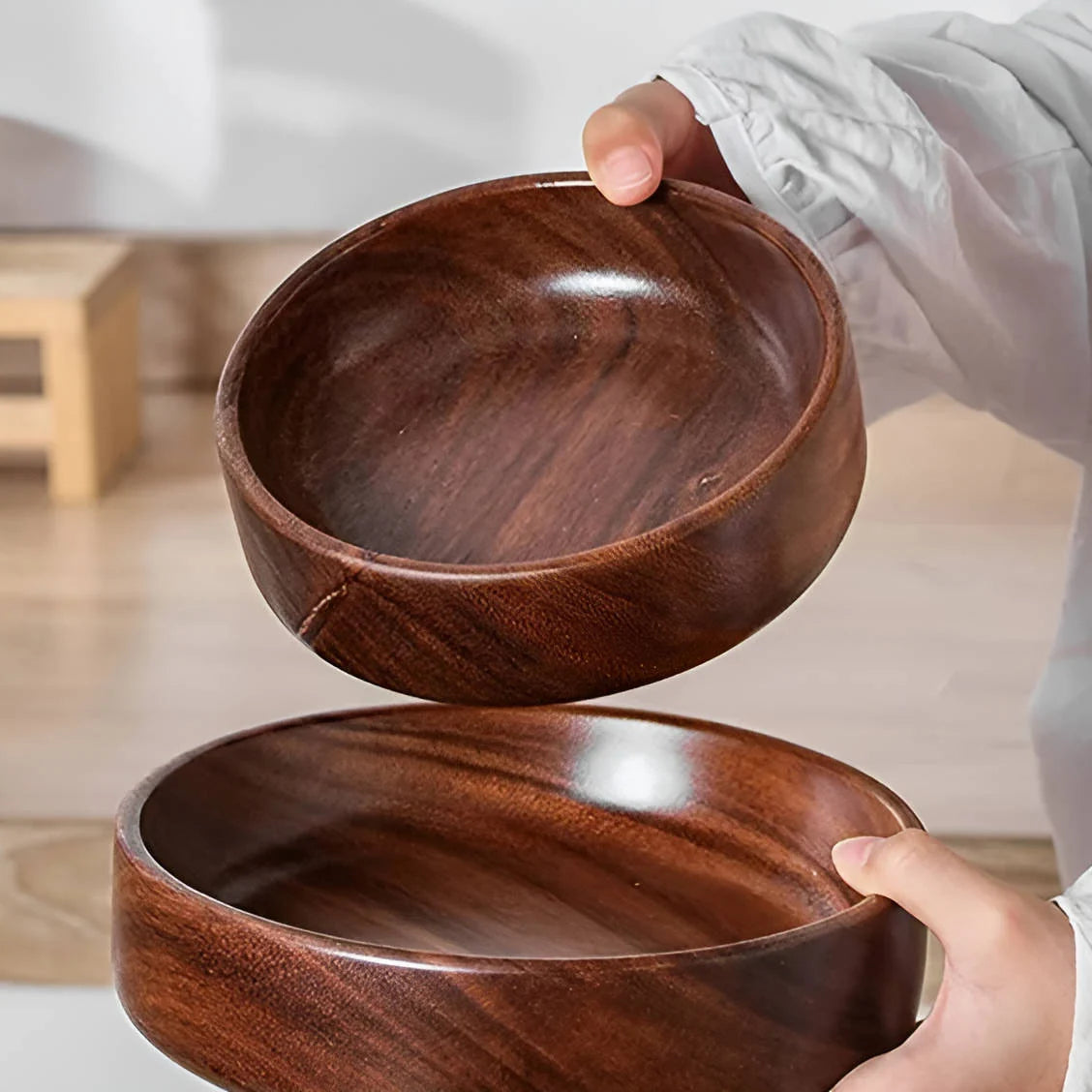 Serving Bowl | Solid Walnut & Polished Food-Grade Finish