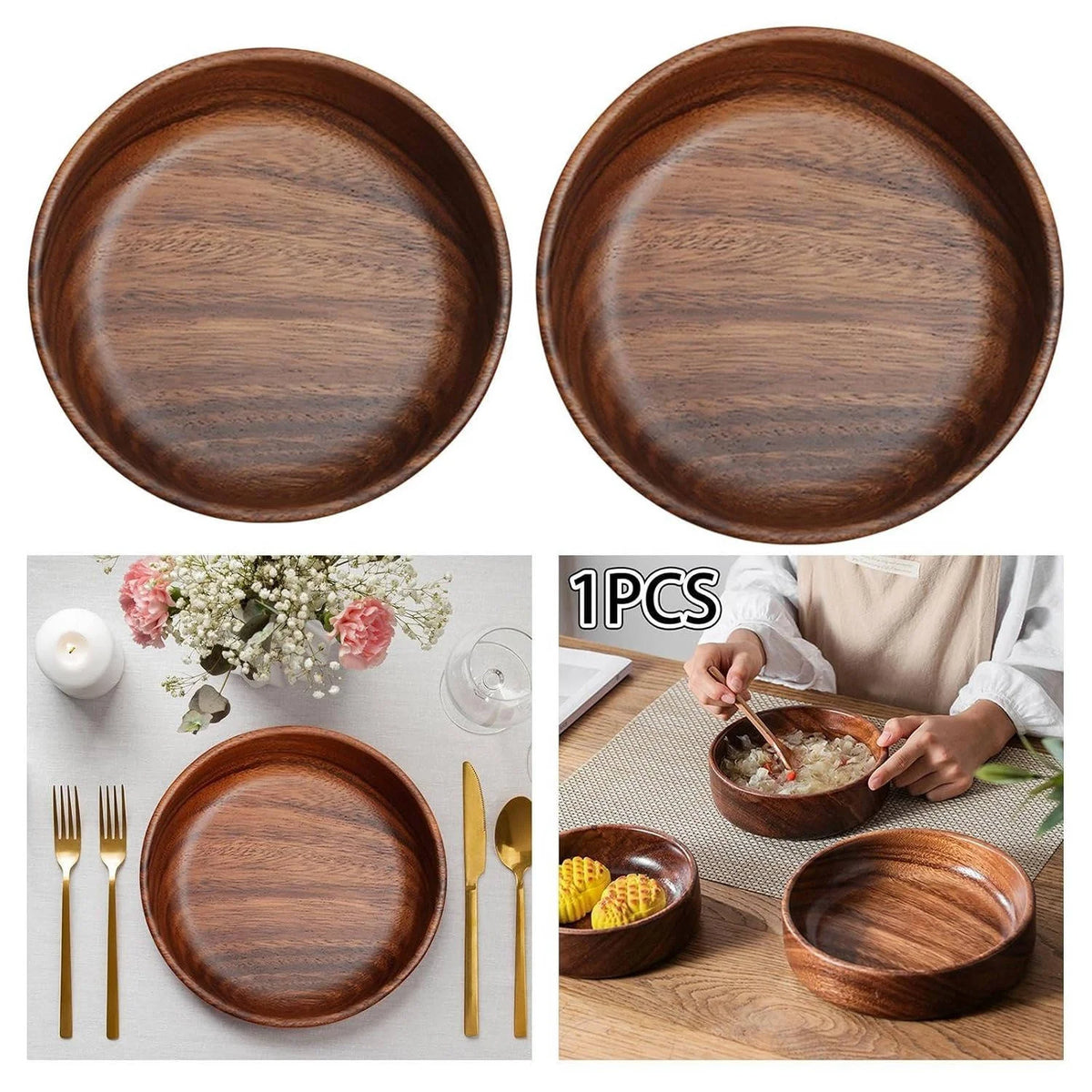 Serving Bowl | Solid Walnut & Polished Food-Grade Finish