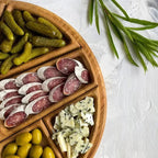Serving Tray | Natural Wood & Food-Safe Finish | 8 Removable Compartments