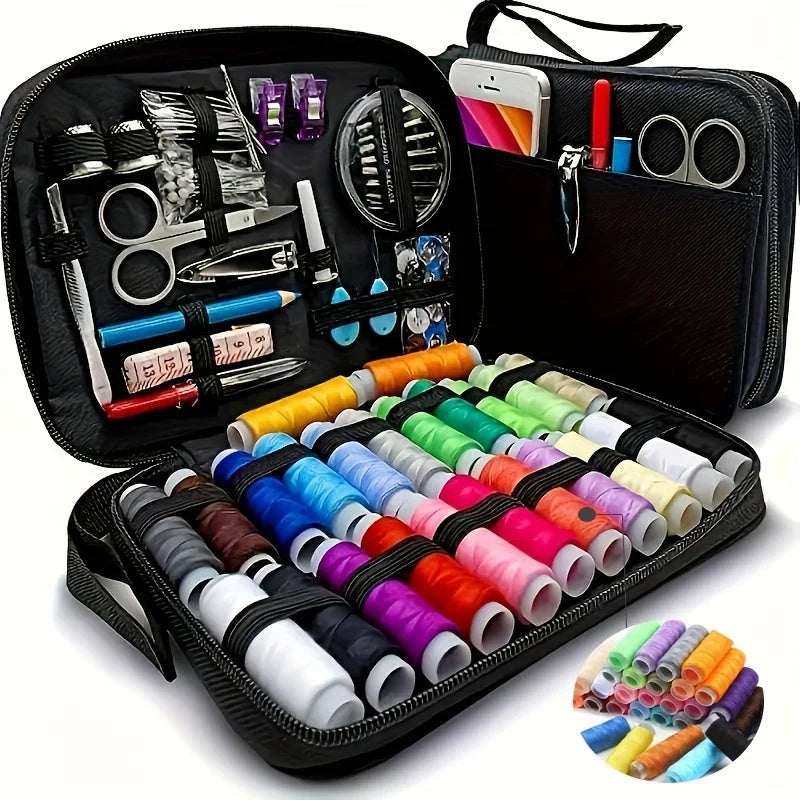 Sewing Kit | Compact Zippered & Travel-Friendly | 100 Pieces