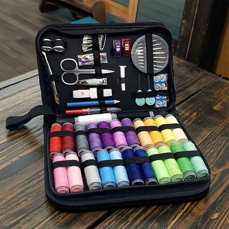 Sewing Kit | Compact Zippered & Travel-Friendly | 100 Pieces