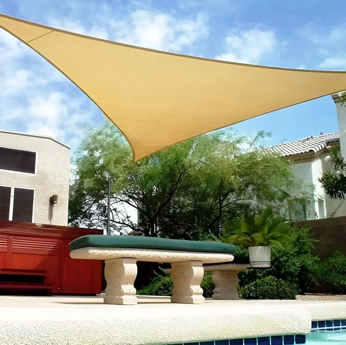 Shade Sail | Waterproof & UV-Resistant | Triangular