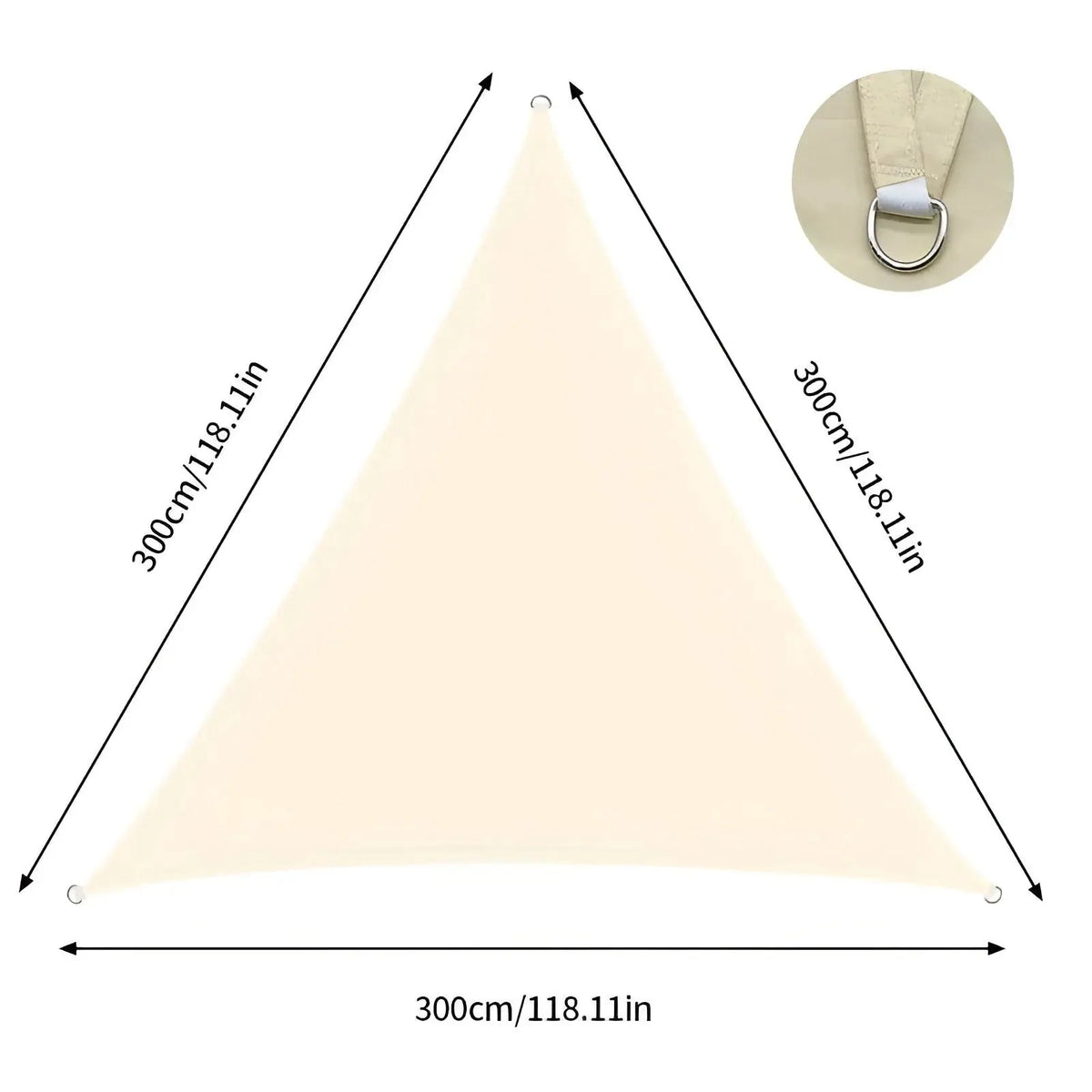 Shade Sail | Waterproof & UV-Resistant | Triangular