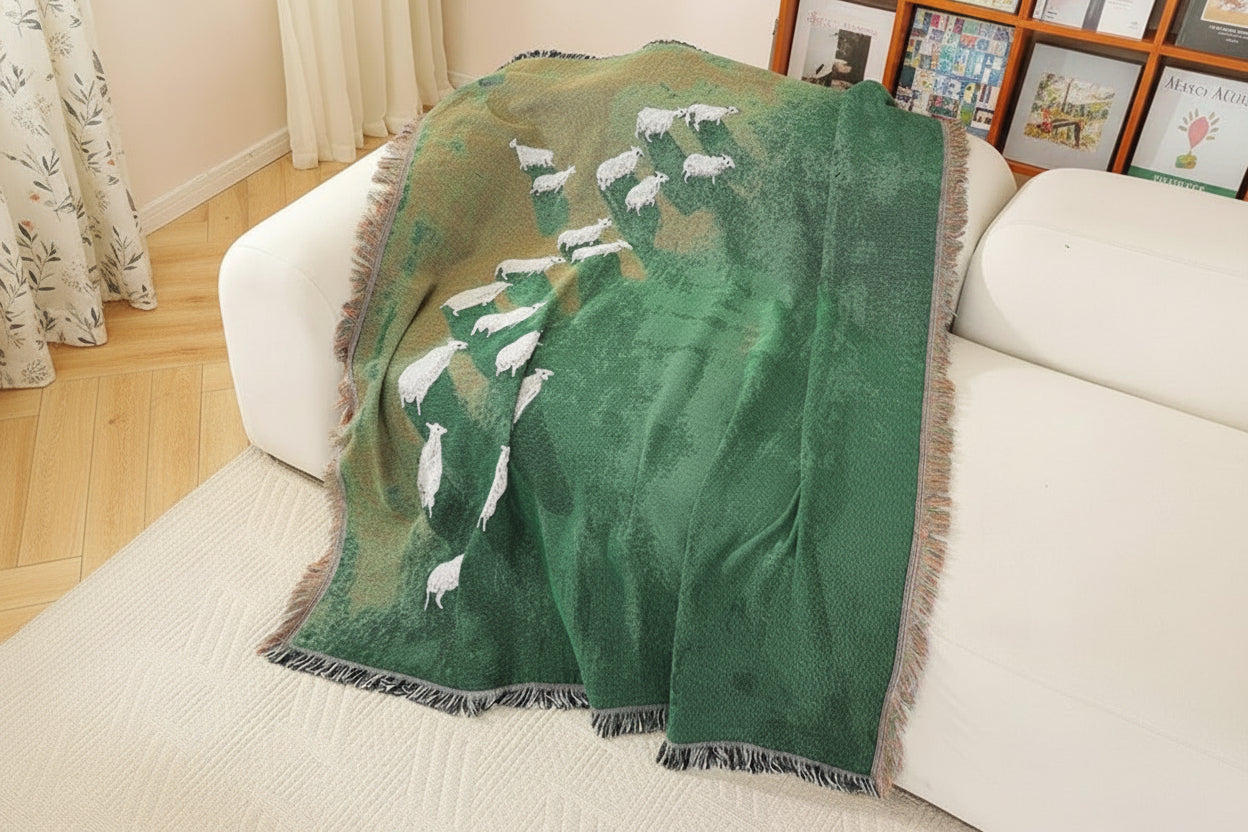 Sheep Pattern Throw Blanket