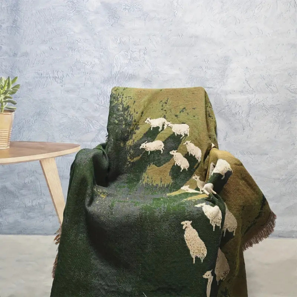 Sheep Pattern Throw Blanket