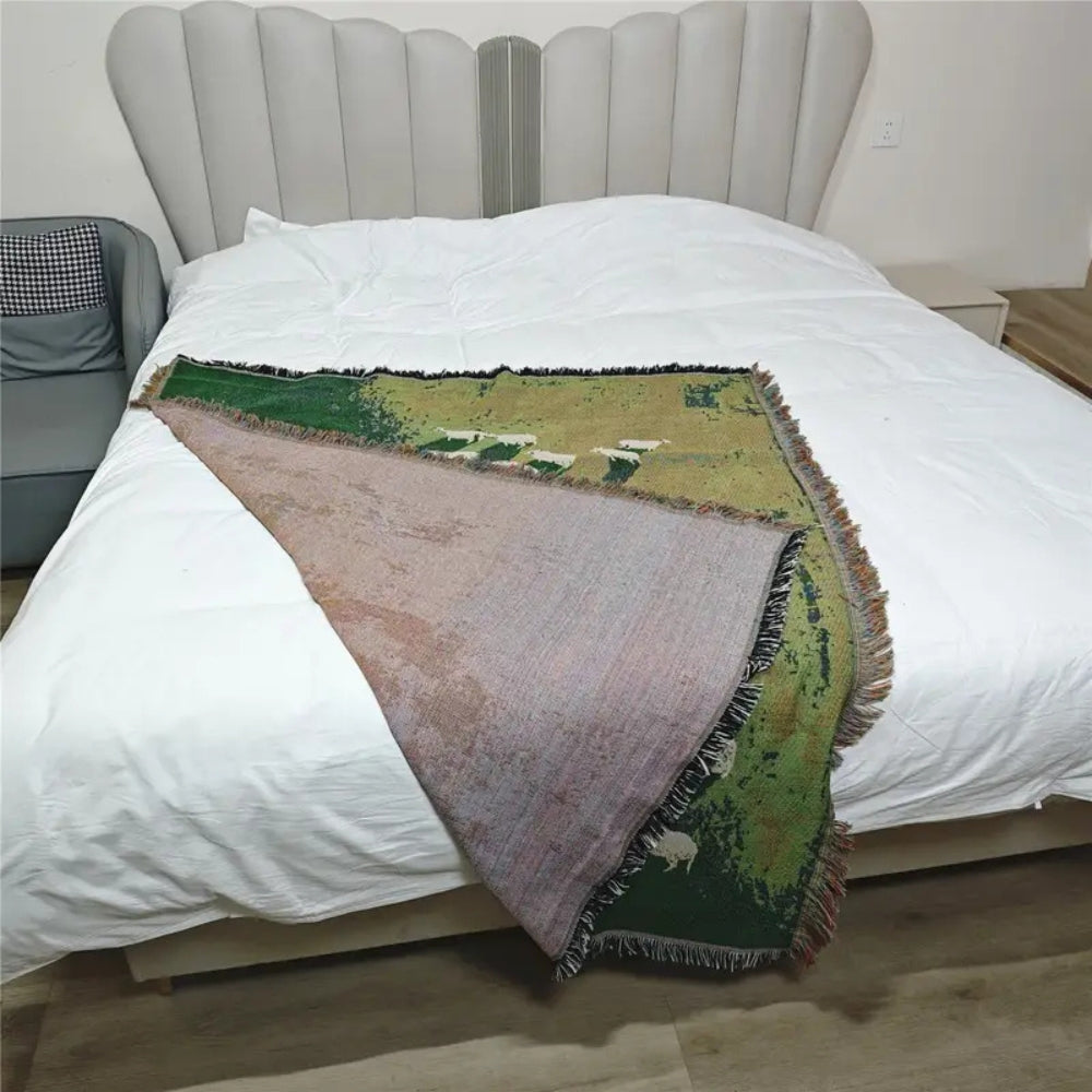 Sheep Pattern Throw Blanket